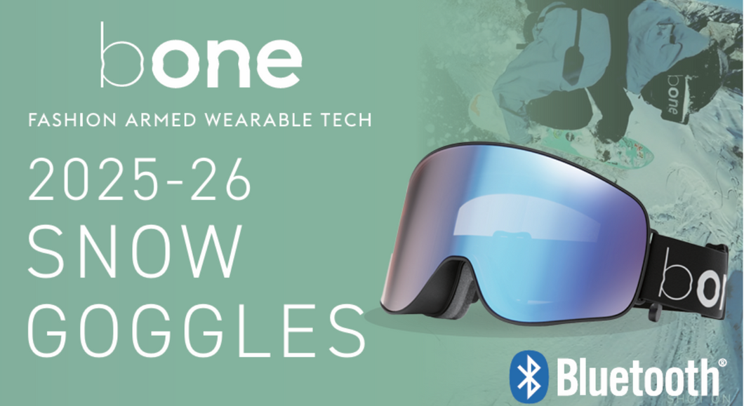【bone 25-26 SEASON NEWMODEL】 骨伝導＆Bluetoothインカム機能搭載ゴーグル